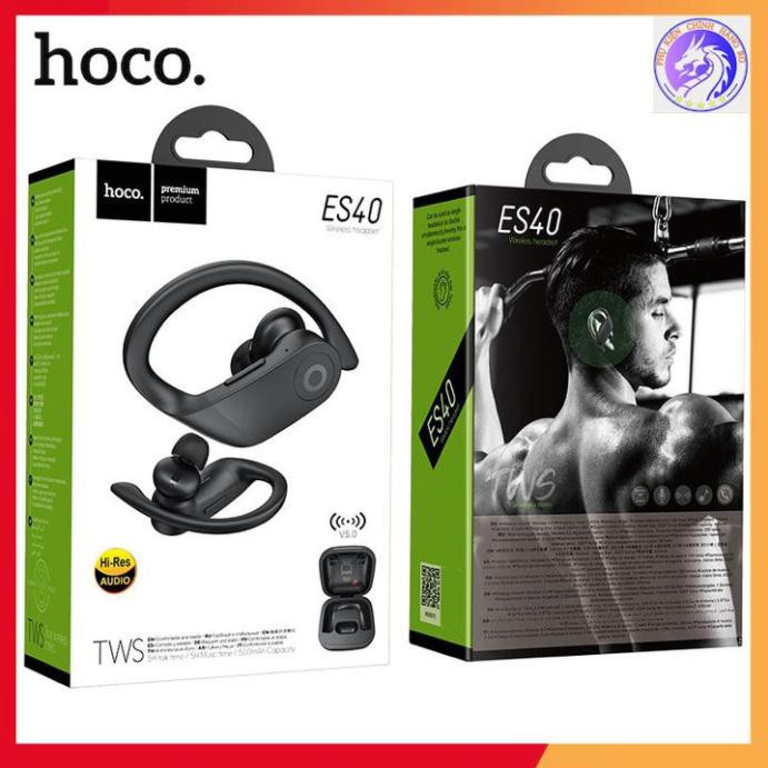 Tai Nghe Bluetooth TWS Hoco ES40 Genial BT V5.0 - Dáng Thể Thao - Chính Hãng - BH 1 Năm