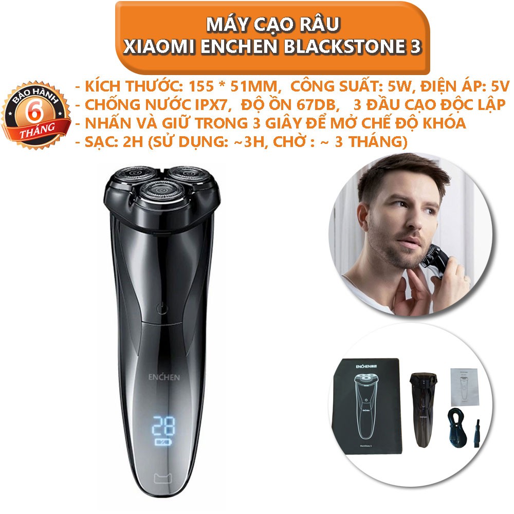 Máy cạo râu Xiaomi Enchen BlackStone - Bảo hành 1 tháng - Shop Thế giới điện máy