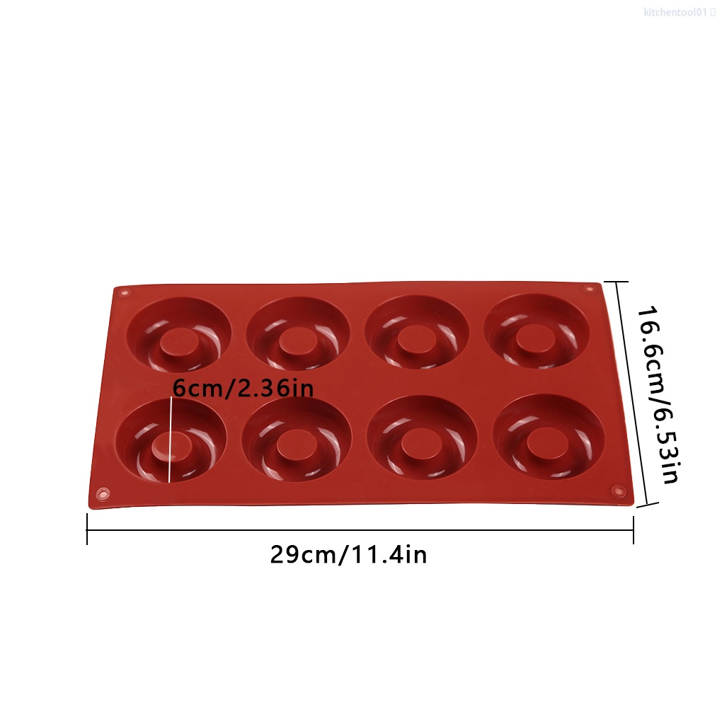 Khuôn Silicone Làm Bánh Donut 8 Ngăn Diy Tiện Dụng Cho Nhà Bếp / Nhà Tắm / Nhà Bếp Mã01