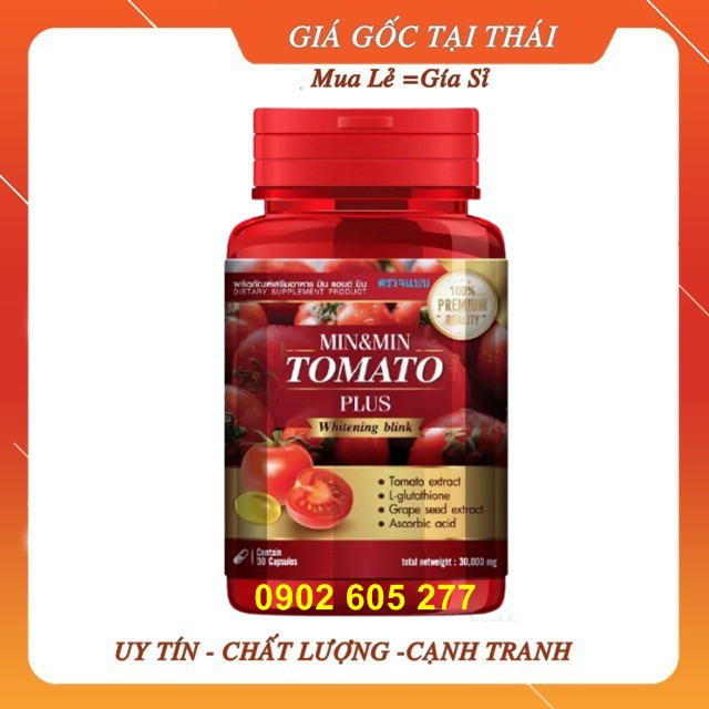 [Chính hãng] Viên uống trắng da Min&Min Tomato Plus Thái Lan