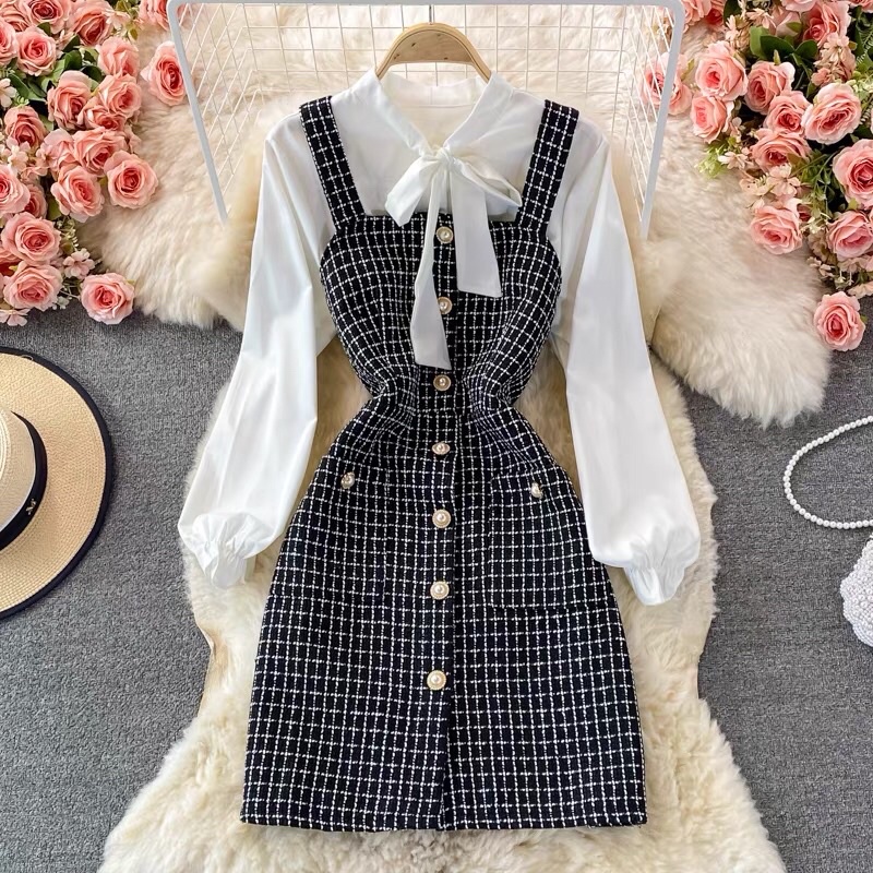 Set váy dạ kèm sơmi