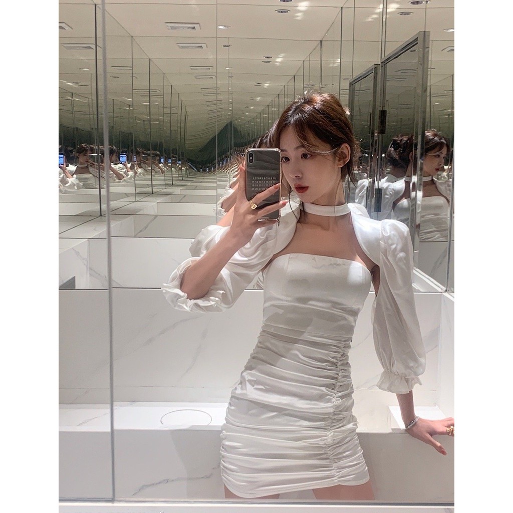 Đầm dự tiệc ôm body nhún tay phồng Evia Dress | BigBuy360 - bigbuy360.vn