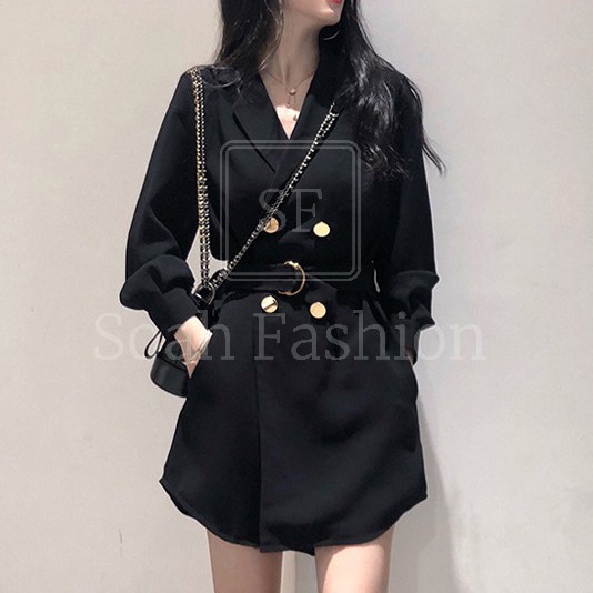 (ẢNH THẬT) Đầm Vest Thiết Kế 4 nút ( Kèm Belt) | BigBuy360 - bigbuy360.vn