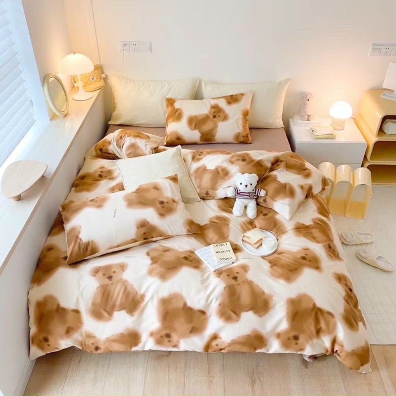 Bộ Chăn Ga Gối Cotton living Nhập Khẩu Hàn Quốc