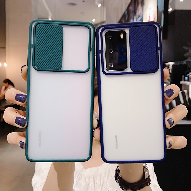 Ốp điện thoại cứng trong có tấm trượt bảo vệ camera cho Samsung Galaxy A71 A51 2020 A31 A50 A50S A30S | BigBuy360 - bigbuy360.vn