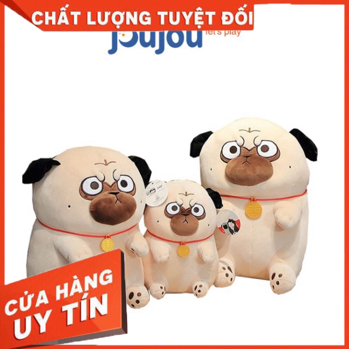 Gấu bông chó pug Joujou may vải nhung mềm mịn co giãn 4 chiều độ đàn hồi tốt an toàn tuyệt đối cho trẻ - SIÊU HOT