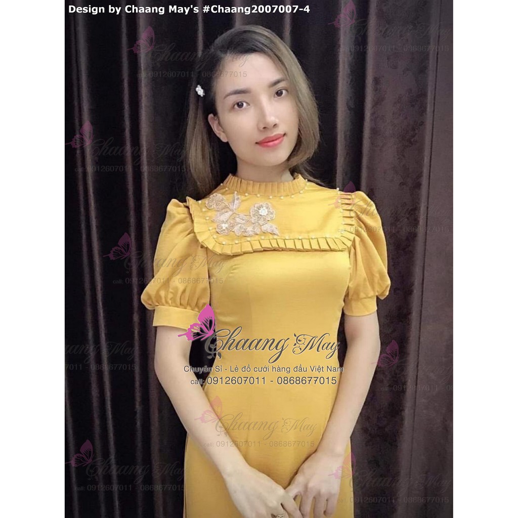 Áo dài công chúa chất lụa silk mềm vải mặc thoải mái | BigBuy360 - bigbuy360.vn