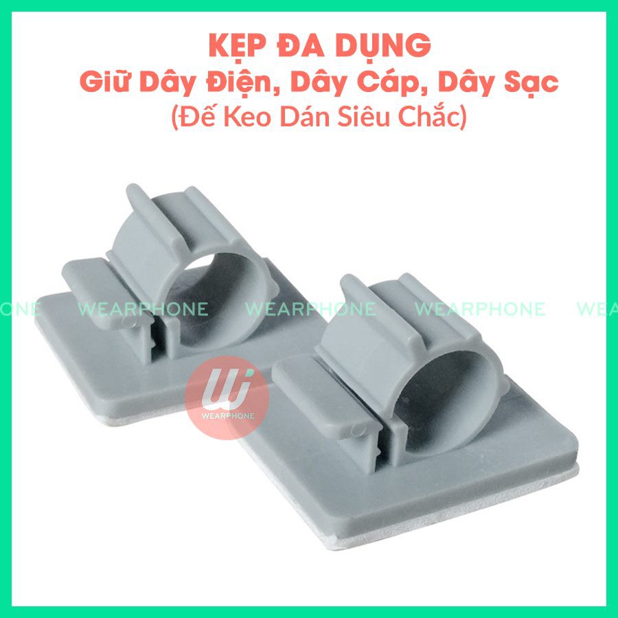 Kẹp Giữ Dây Cáp Sạc, Dây Điện Keo Dán Siêu Chắc hỗ trợ sắp xếp không gian