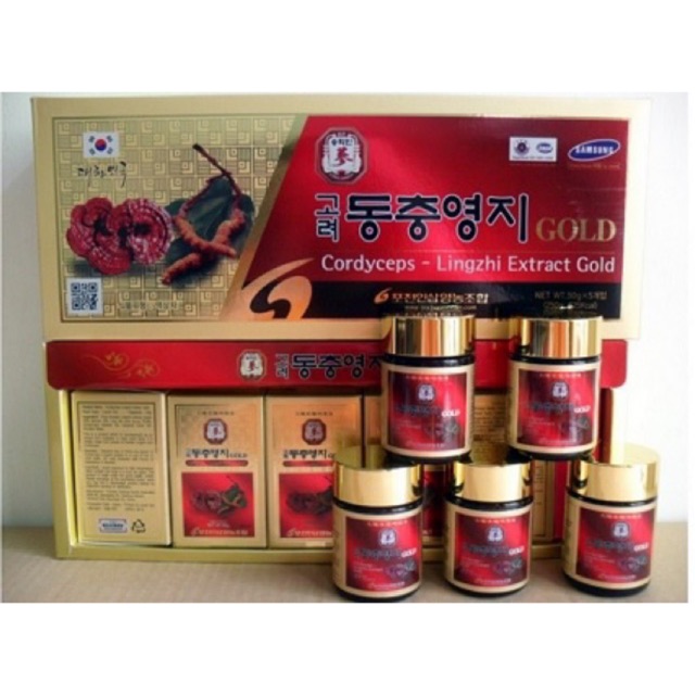 Cao Linh Chi Đông Trùng Hạ Thảo 5 Lọ 50g Hàn Quốc