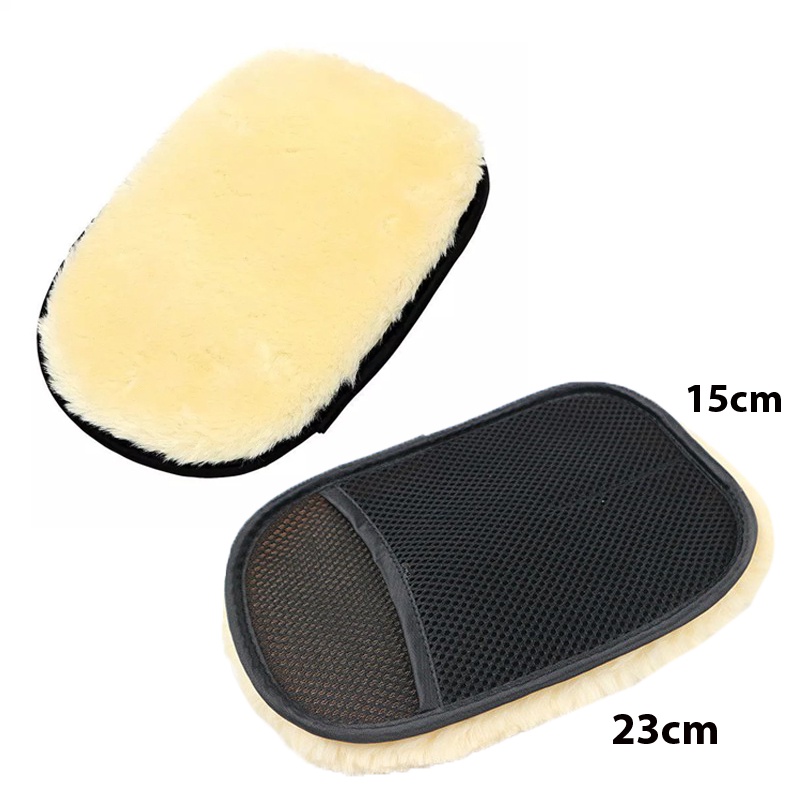 Bao tay rửa xe ô tô không gây trầy xước sơn găng tay lông cừu cọ rửa xe máy loại dày, mềm, thấm hút nước Nhật Bản Mart