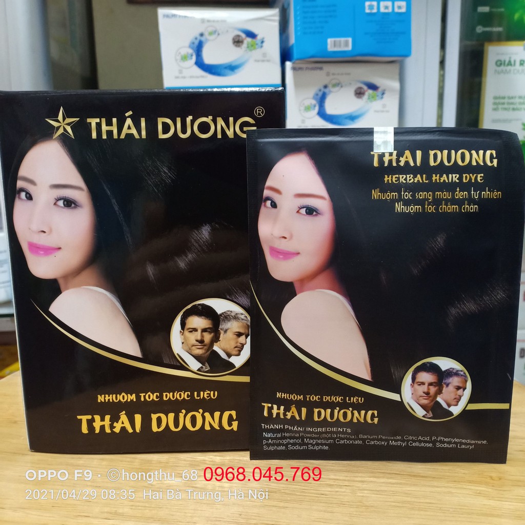 Dầu nhuộm tóc đen Thái Dương hộp 5 gói