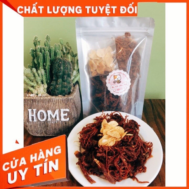 100g Khô heo cháy tỏi (Khô lợn cháy tỏi) ĐẶC BIỆT thơm bơ, không bột