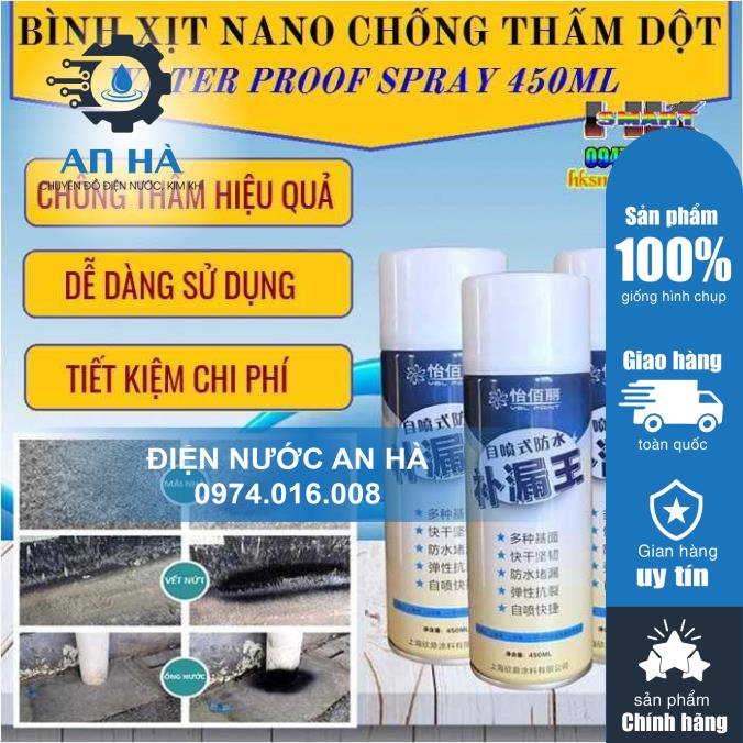 Chai dung dịch xịt chống dột - chống thấm nước - Bình xịt chống thấm, dột