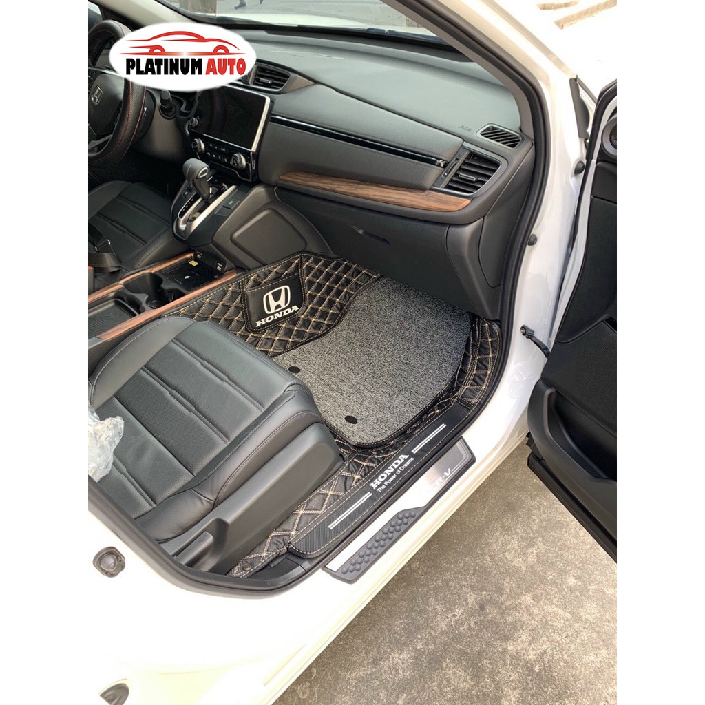 Thảm lót sàn ô tô 6D Honda Crv  thành cao, tràn viền bậc cửa