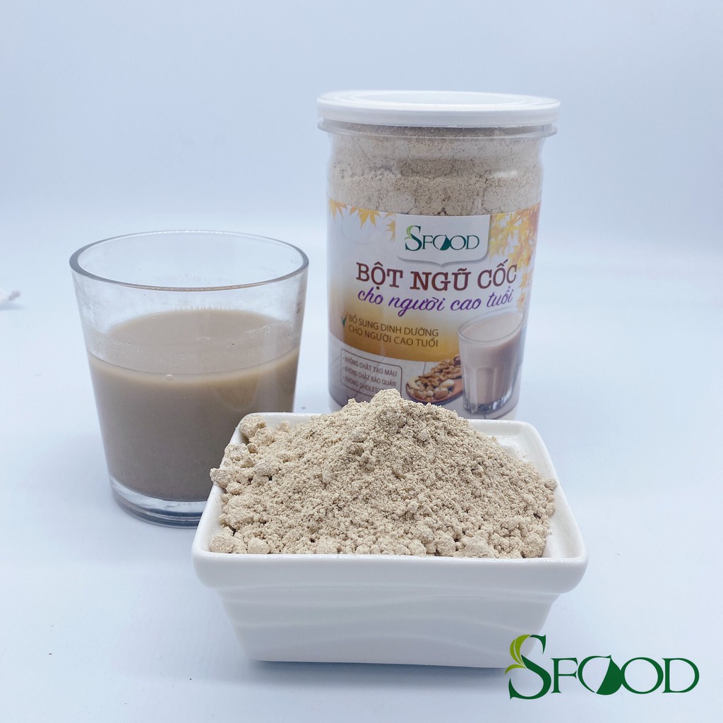 Bột ngũ cốc 13 loại hạt SFOOD lọ 500gram, bột ngũ cốc dinh dưỡng