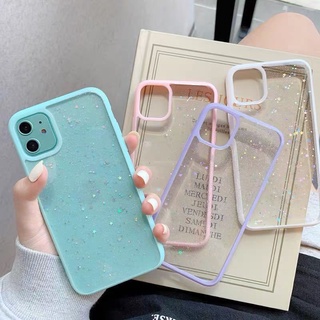 Ốp điện thoại họa tiết lấp lánh viền màu cho iPhone vvcf