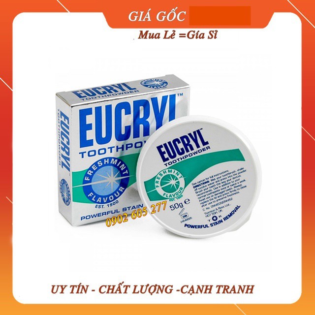 [Hàng chính hãng] Bột Trắng Răng Eucryl Toothpowder 50g