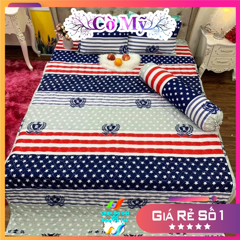 Vẻ Đẹp Của Bộ Cờ Mỹ 5 Món Chăn Ga Vỏ Gối - Đủ kích thước