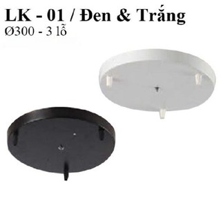 Đế tròn cho 3 đèn thả đen, trắng LK-01