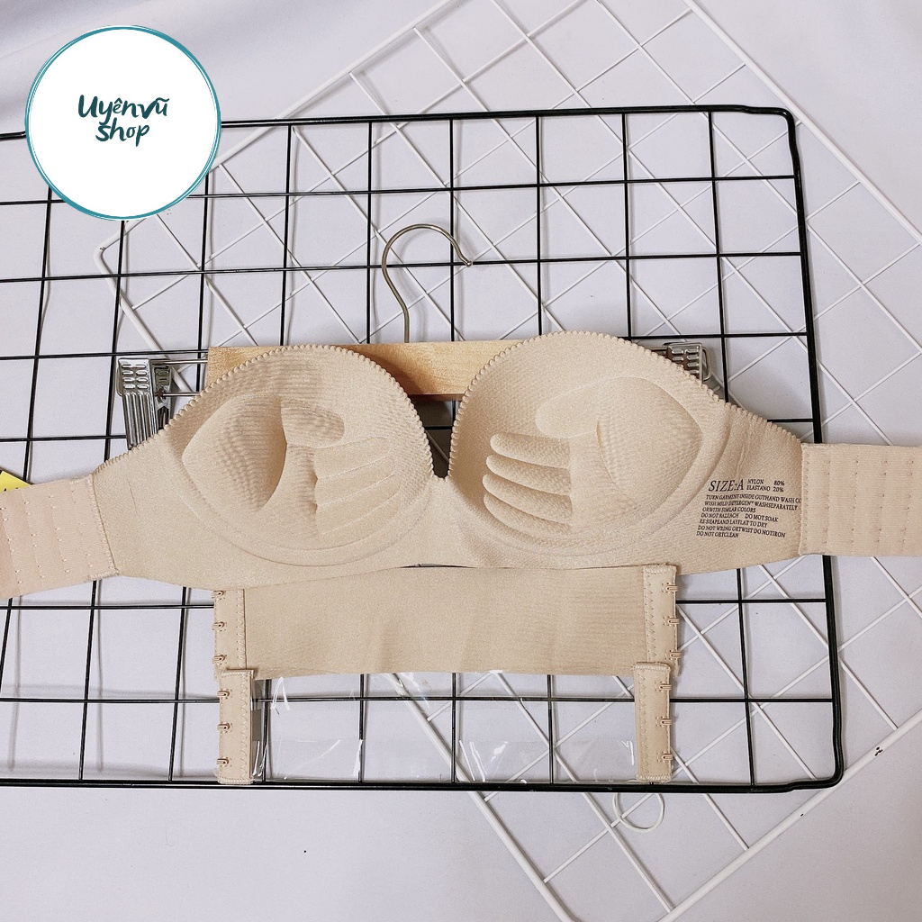 Áo Lót Không Dây Chống Tụt Phối Ren Mút Dày 3cm, Có Bàn Tay Nâng Ngực - Hàng Đẹp - Ảnh Thật