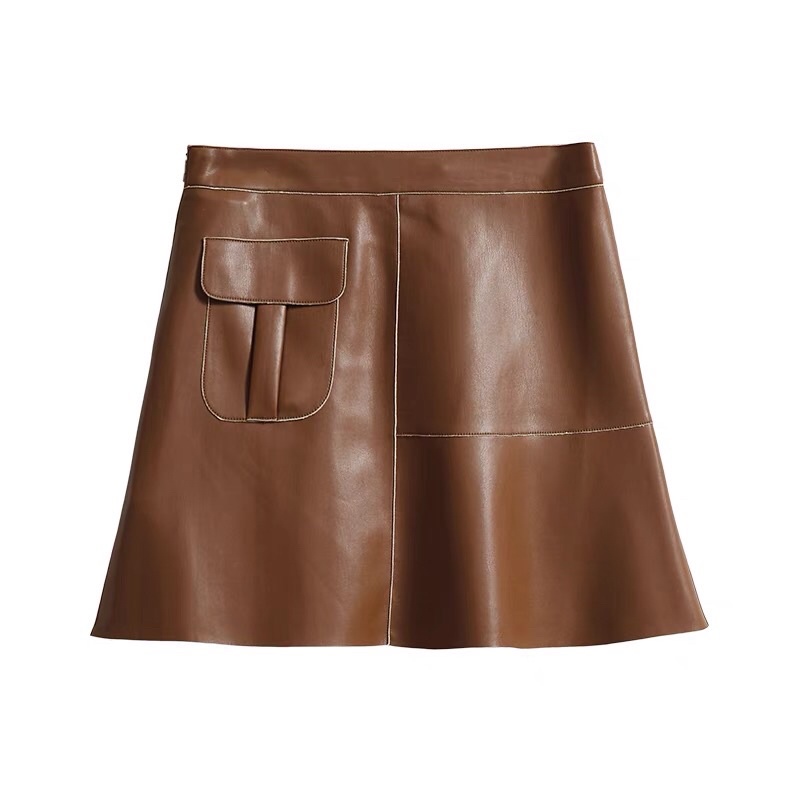 Chân váy da Hopeshow