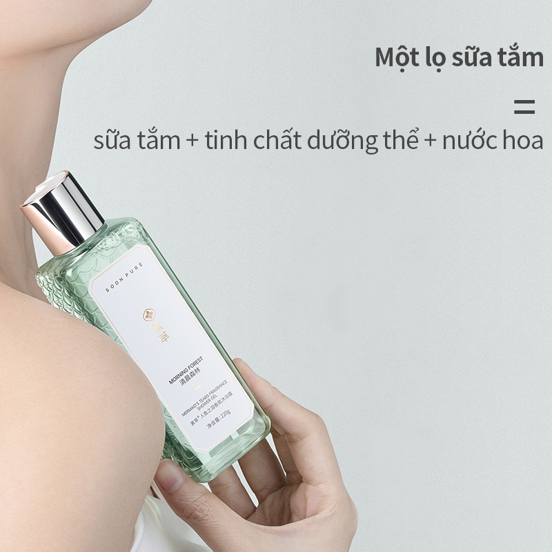Sữa tắm SOONPURE 220g giữ hương lâu giúp làm trắng và dưỡng ẩm | BigBuy360 - bigbuy360.vn