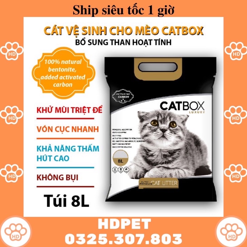 CÁT VỆ SINH MÈO CATBOX LUXURY 16L - THAN HOẠT TÍNH SIÊU KHỬ MÙI, TIẾT KIỆM