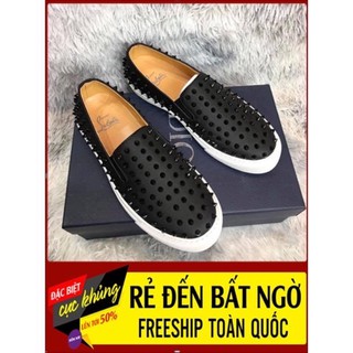 Giầy Slip on Nam VLTN đính Đinh[freeship]_Giầy lười da tán đinh cho nam NEW