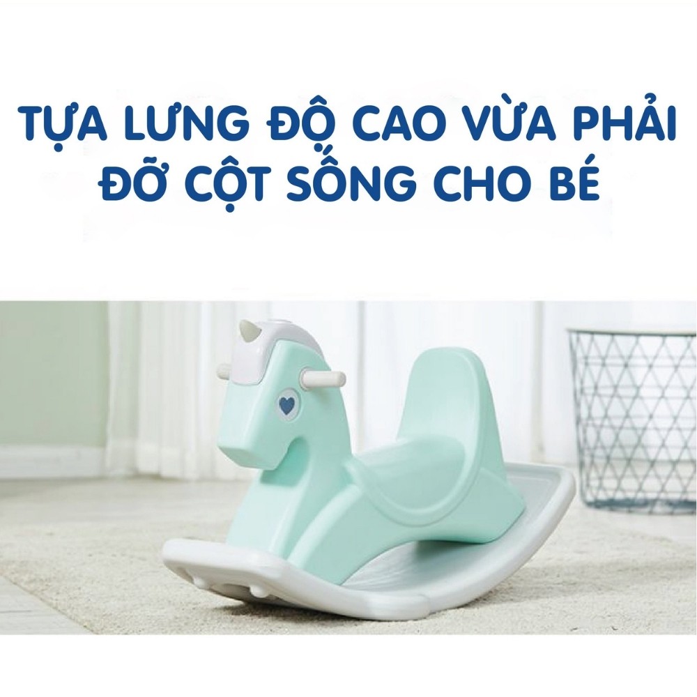 [Mẫu Mới] Ngựa bập bênh Holla 2021 - Xe ngựa chòi chân bập bênh có nhạc cho bé