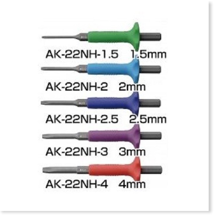 Mũi vít tháo ít gỉ lục giác 2.5mm AK-22NH-2.5 Anex Nhật Bản