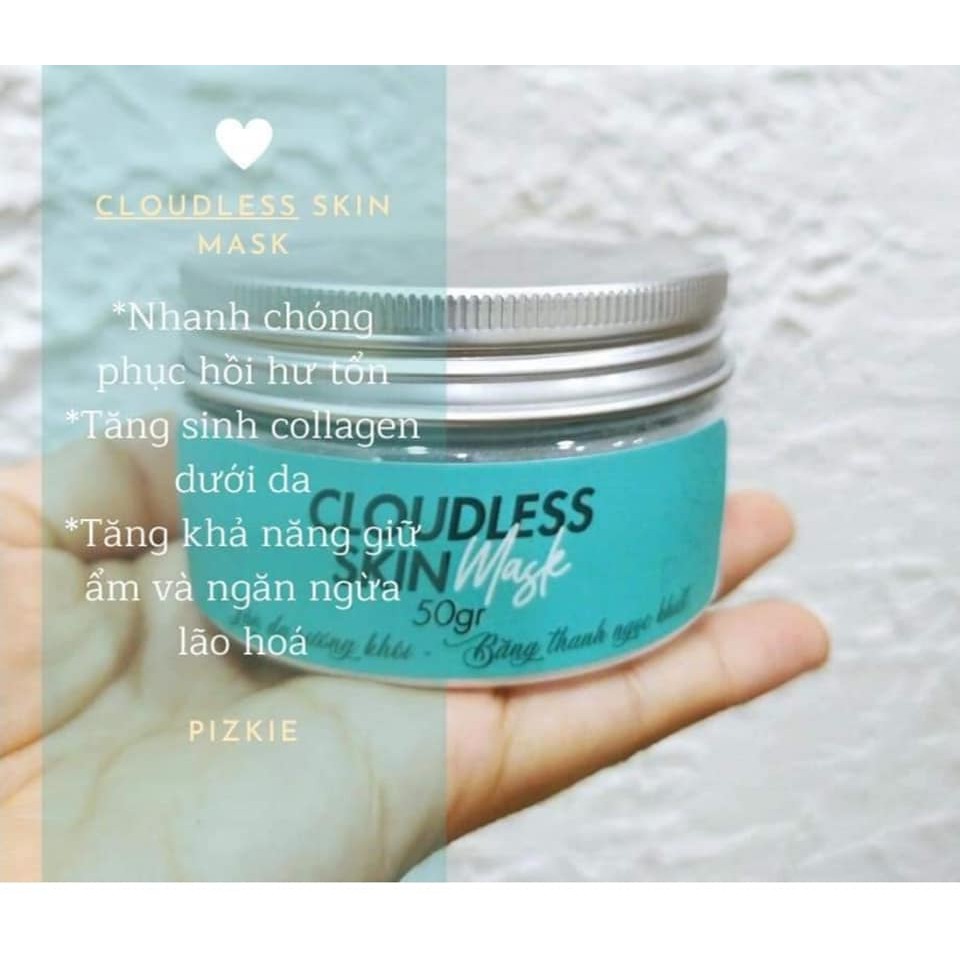 Mặt nạ Cloudless Skin Mask Thương Hiệu Pizkie Giúp Làn Da Căng Ẩm, Bóng Mịn 50gr