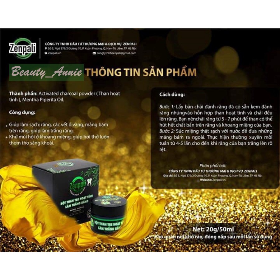 Bột than tre hoạt tính trắng răng Zenpali 🆕𝗗𝗮𝘁𝗲 𝗠𝗼̛́𝗶🆕 🔥Tặng bàn chải 32k🔥 😍Răng trắng miệng thơm😍