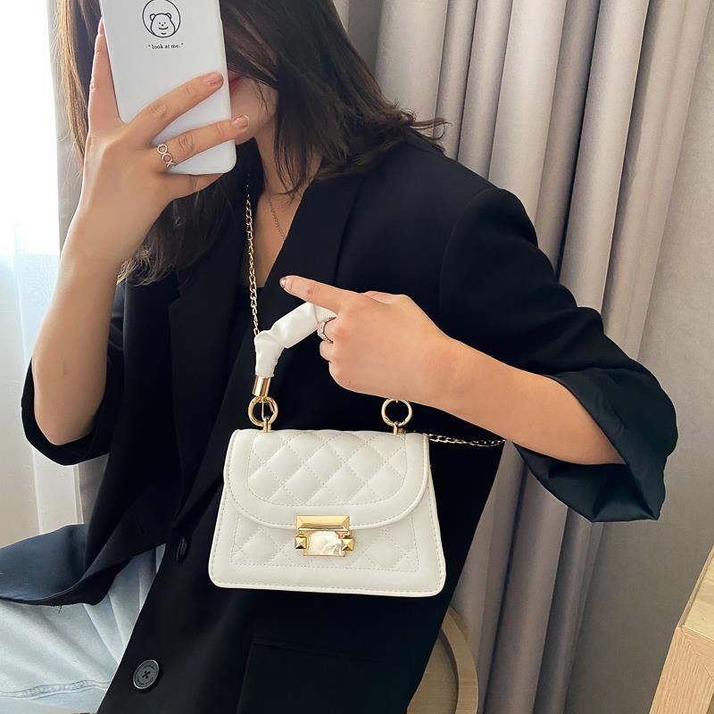 Túi Đeo Chéo Dáng Vuông Họa Tiết Kim Cương Thời Trang Mùa Thu 2021 Cho Nữ