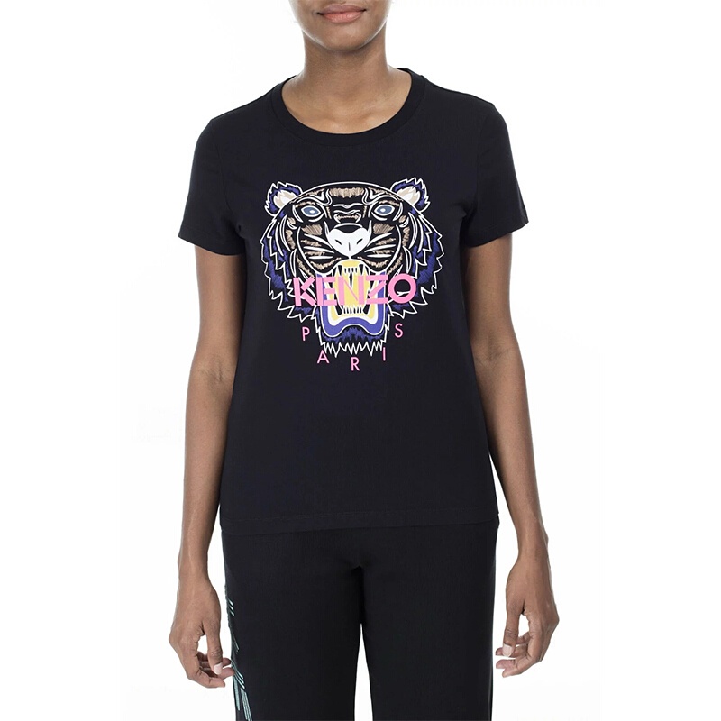 Áo Thun Cotton Tay Ngắn Cổ Tròn In Hình Hổ KENZO Takada KENZO Cá Tính Hợp Thời Trang Cho Bạn Gái