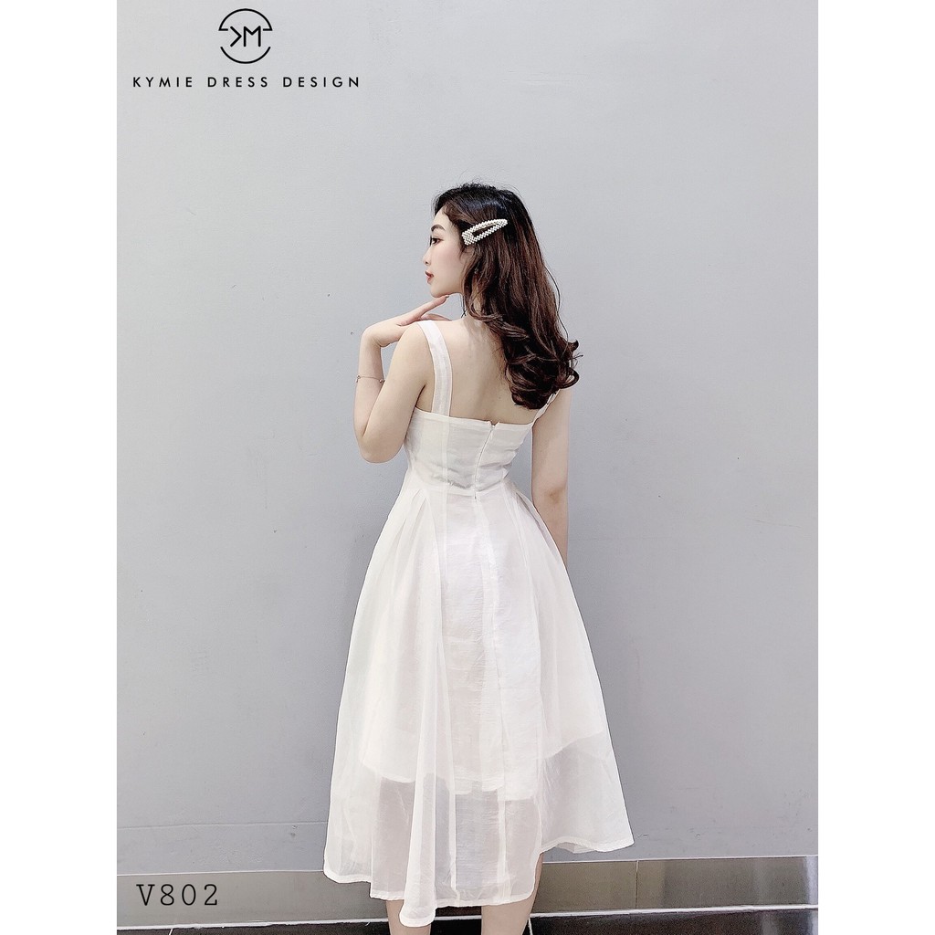 Váy tơ 2 dây thiết kế cúp ngực xòe 3 màu V802 KYMIE