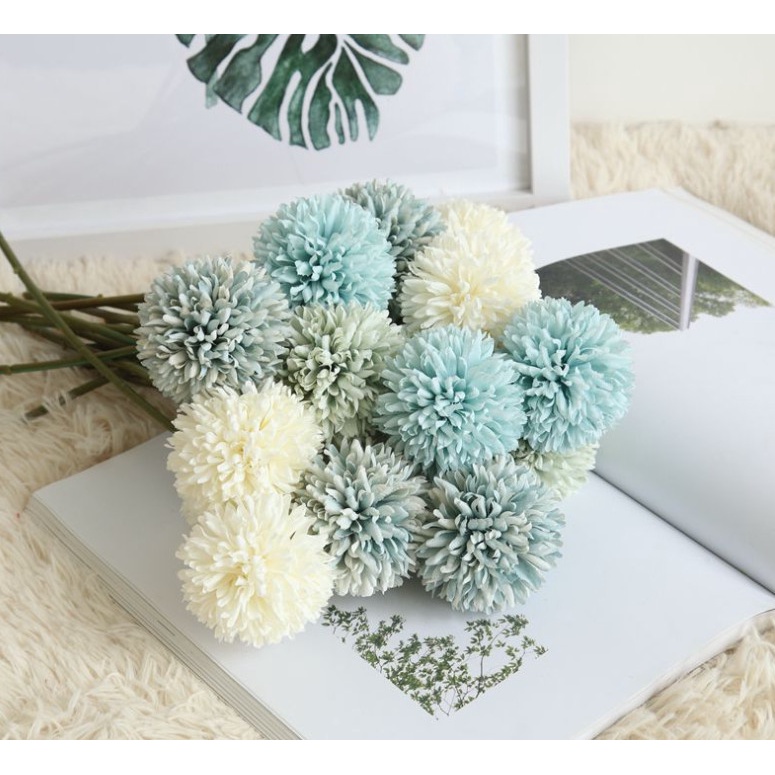 Hoa bồ công anh làm hoa cầm tay cô dâu,decor quán cà phê,backgound chụp hình