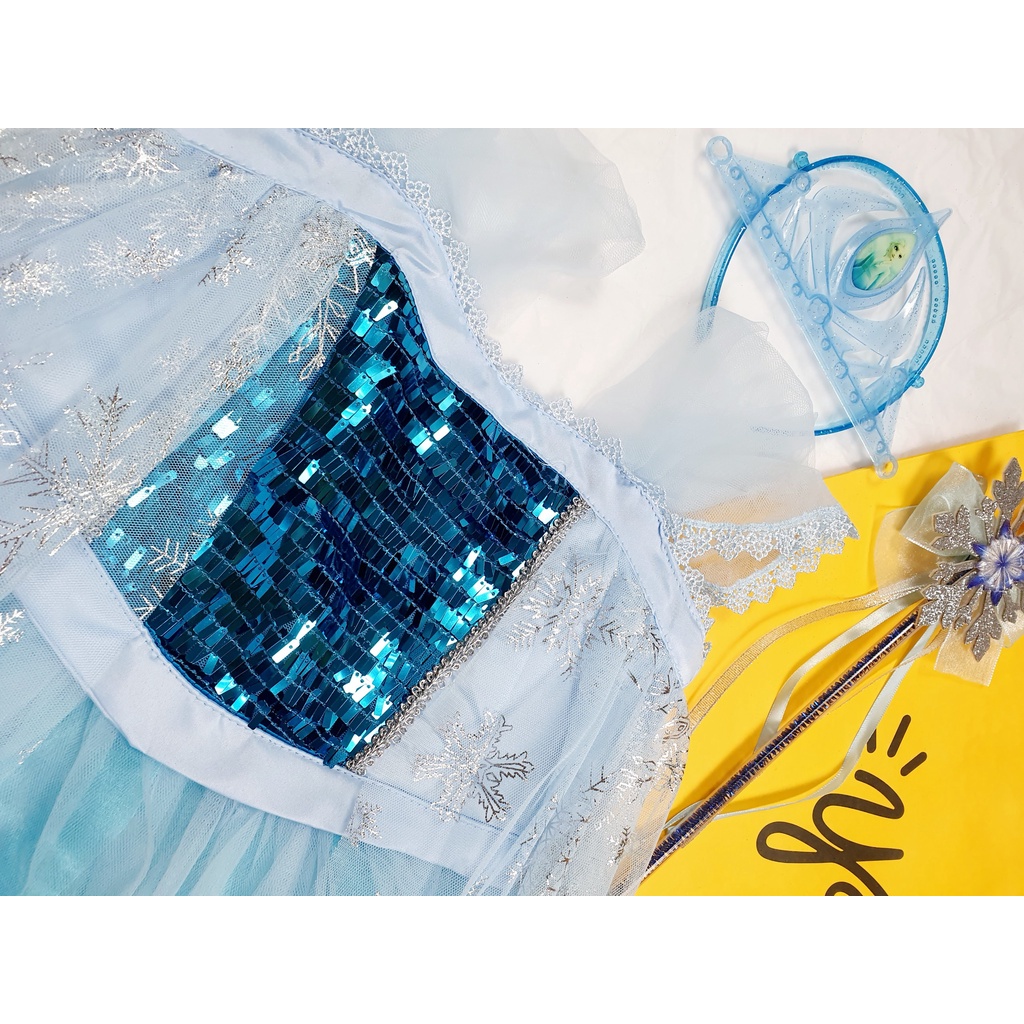 Váy Nữ Hoàng Băng Giá Elsa Kèm Phụ Kiện  - Frozen 1 - Yay