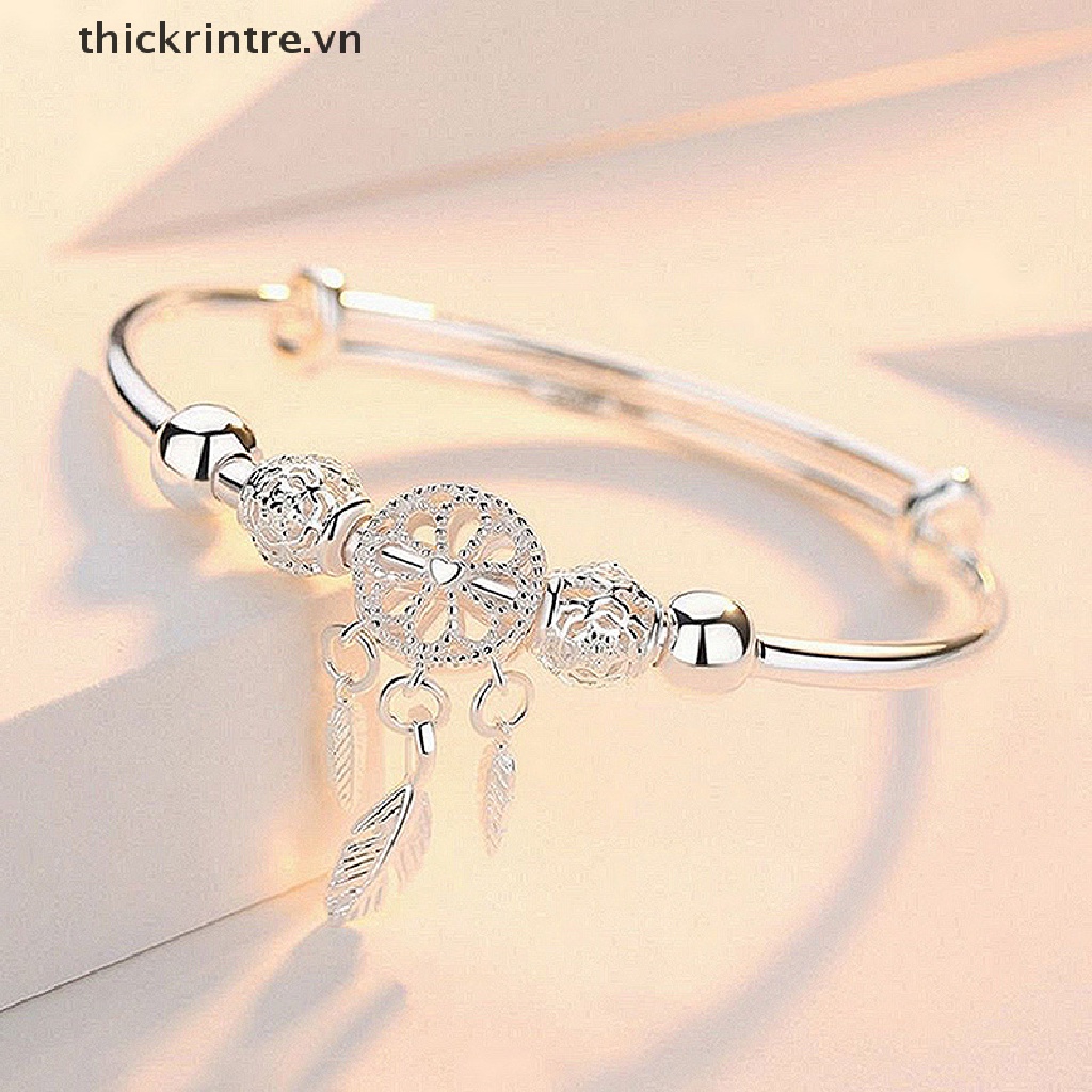 Vòng Tay Hình Dreamcatcher Đính Lông Vũ Thời Trang Cho Nữ