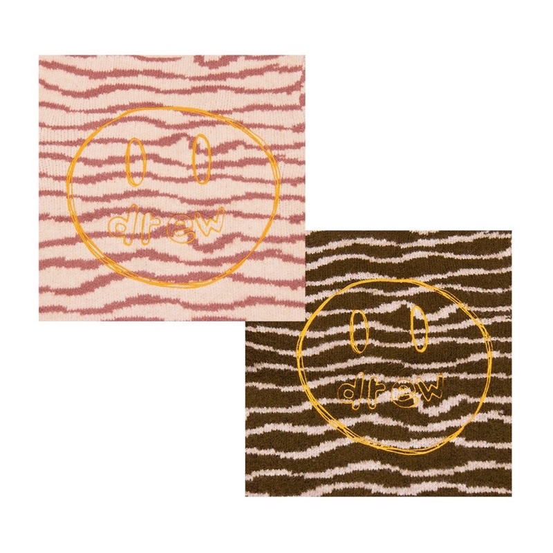 Áo Cadigan Drew House Hồng Nâu- Drew House Sketch Mascot Squiggle Cardigan Olive/Ivory/ Áo len Drew