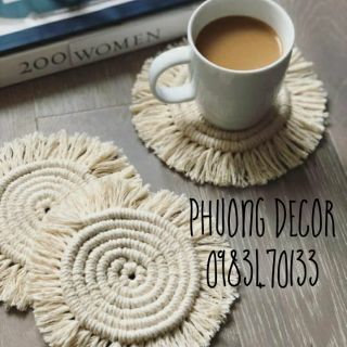 LÓT LY MACRAME TRÒN – HÀNG ĐẸP