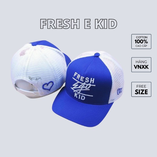 Nón lưỡi trai Fresh Ego Kid chất cotton phối lưới Hàn Quốc cao cấp, nón kết thể thao