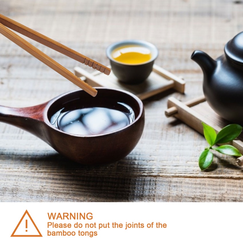 Set 2 Kẹp Nướng Bánh Bằng Tre 6.88 inches (Khoảng 17.5Cm) Thân Thiện Với Môi Trường Chống Trượt