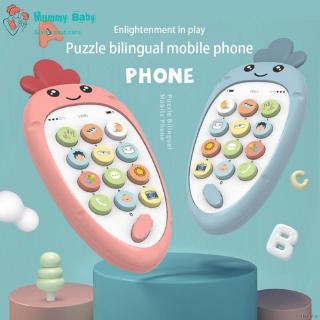 Đồ chơi mô hình điện thoại bằng nhựa dẻo hỗ trợ 2 ngôn ngữ có thể cắn an toàn cho bé