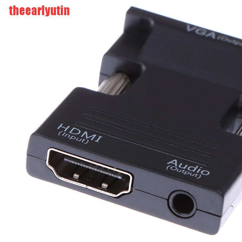 Bộ Chuyển Đổi Âm Thanh Hdmi Female Sang Vga Hỗ Trợ Âm Thanh 1080p