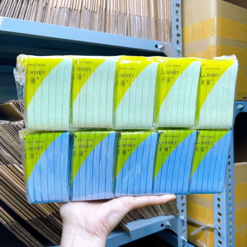 Bông Nở Rửa Mặt Bọt Biển Chivey Gói 12 Miếng - Miếng mút rửa mặt bọt biển dạng nén