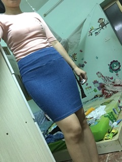 Chân váy Jeans xuất Hàn dư