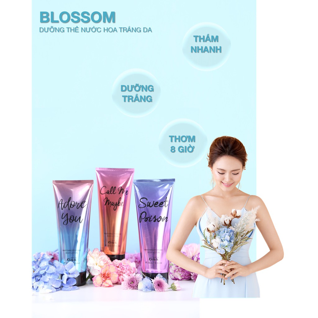 Sữa dưỡng trắng da toàn thân hương nước hoa Malissa Kiss 226 gr | BigBuy360 - bigbuy360.vn