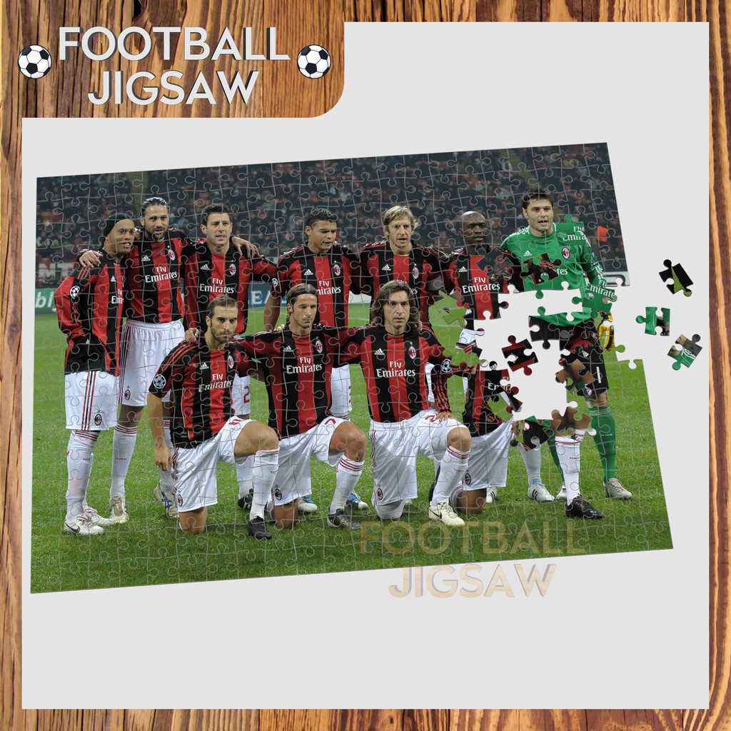 Tranh xếp hình A.C Milan 2010 - 2011, bộ ghép hình 300-500 mảnh, đồ chơi xếp hình FJ10