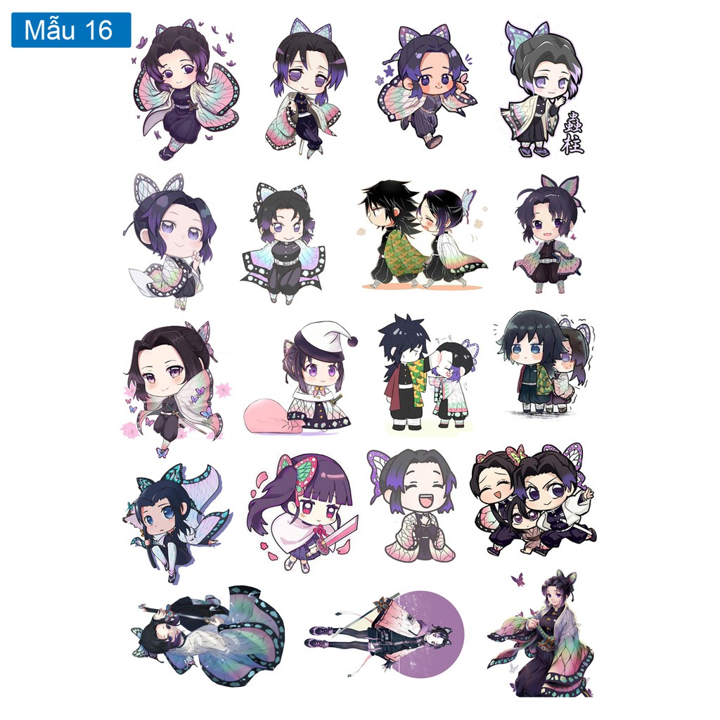 Sticker / hình dán anime Kimetsu No Yaiba / Trụ cột/ Thanh Gươm Diệt Quỷ