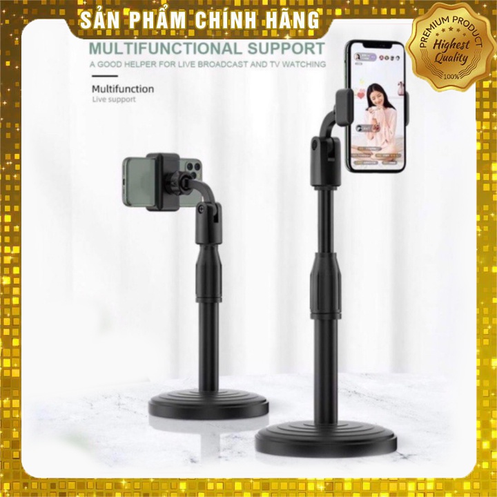 Giá đỡ điện thoại Microphone Stands, kẹp chống lưng 360 ,đế chân tròn để bàn, giá đỡ tiện lợi đa năng